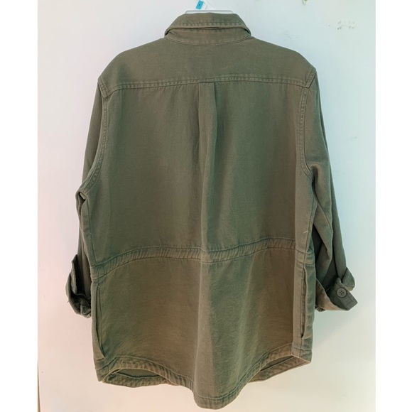 Gypsy Warrior Cotton Olive Utility Shirt Jacket - Picture 4 of 6